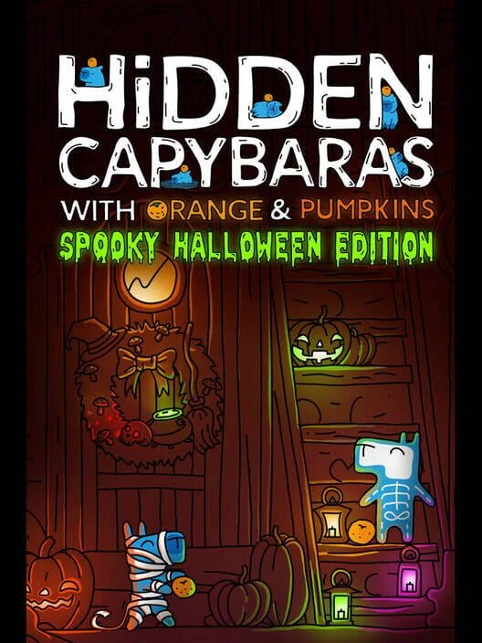 Couverture de Hidden Capybaras with Orange and Pumpkins: Spooky Halloween Edition