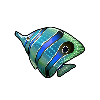 Poisson-fusée bleu